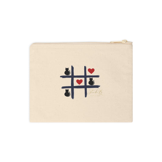 Tic Tac Cat Zipper Pouch